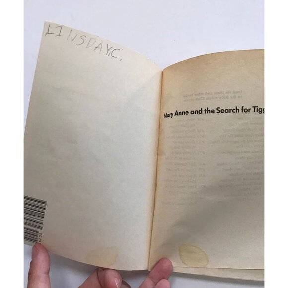 The Babysitters Club #25 Mary Anne and the Search for Tigger Paperback Book - Picture 3 of 5